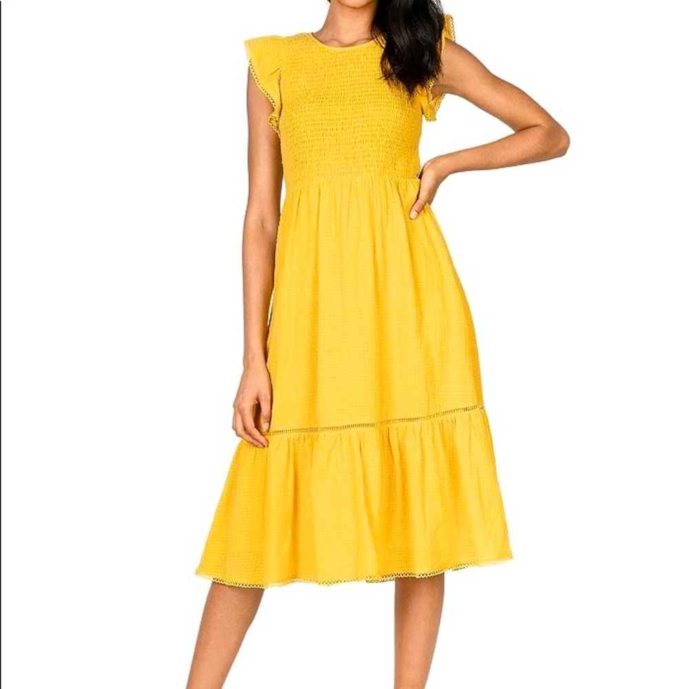 Lost + Wander Daffodil Smocked Midi Dress